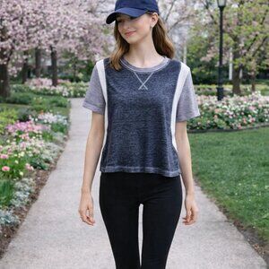 Crave Fame Color Block Tee